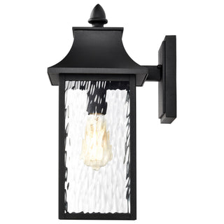 Austen One Light Outdoor Wall Lantern in Matte Black