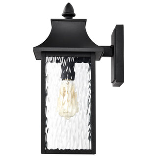 Austen One Light Outdoor Wall Lantern in Matte Black