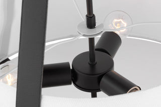 Brewster Three Light Pendant in Black