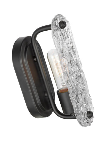 Glacier One Light Vanity in Matte Black