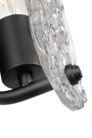 Glacier One Light Vanity in Matte Black