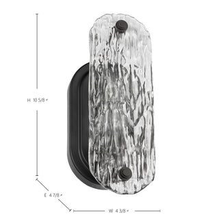 Glacier One Light Vanity in Matte Black