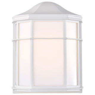 LED Cage Lantern Fixture in White