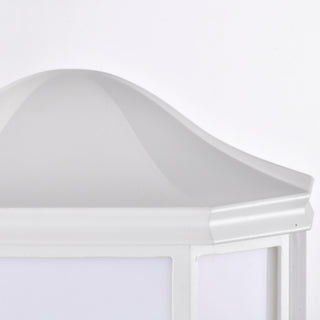 LED Cage Lantern Fixture in White
