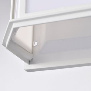 LED Cage Lantern Fixture in White