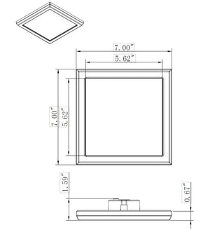 LED Flush Mount in Brushed Nickel