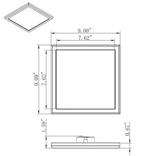 LED Flush Mount in White