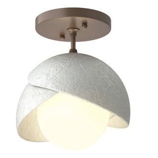 Hubbardton Forge - 121377-SKT-05-05-GG0711 - Brooklyn 1-Light Double Shade Semi-Flush - Brooklyn - Bronze
