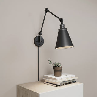 Millennium - 10001-MB - One Light Swing Arm Wall Sconce - Evonne - Matte Black