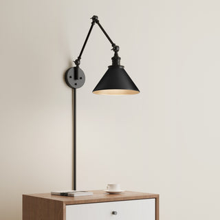 Millennium - 11001-MB - One Light Swing Arm Wall Sconce - Edward - Matte Black