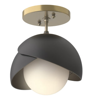 Hubbardton Forge - 121377-SKT-86-10-GG0711 - Brooklyn 1-Light Double Shade Semi-Flush - Brooklyn - Modern Brass