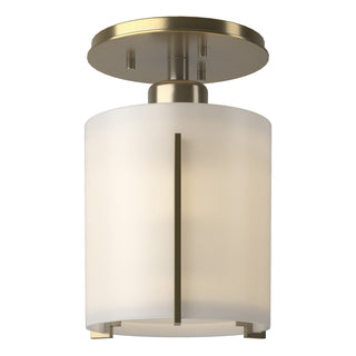 Hubbardton Forge - 123775-SKT-86-GG0140 - Exos Round Semi-Flush - Exos Glass - Modern Brass