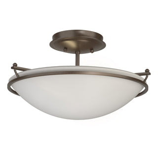 Hubbardton Forge - 124302-SKT-05-GG0047 - Plain Small Semi-Flush - Simple Lines - Bronze