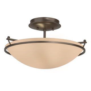 Hubbardton Forge - 124302-SKT-05-SS0047 - Plain Small Semi-Flush - Simple Lines - Bronze