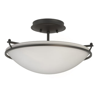 Hubbardton Forge - 124302-SKT-10-GG0047 - Plain Small Semi-Flush - Simple Lines - Black