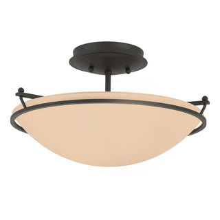Hubbardton Forge - 124302-SKT-10-SS0047 - Plain Small Semi-Flush - Simple Lines - Black