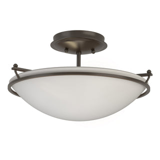 Hubbardton Forge - 124302-SKT-14-GG0047 - Plain Small Semi-Flush - Simple Lines - Oil Rubbed Bronze