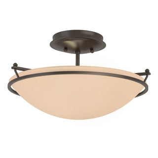 Hubbardton Forge - 124302-SKT-14-SS0047 - Plain Small Semi-Flush - Simple Lines - Oil Rubbed Bronze