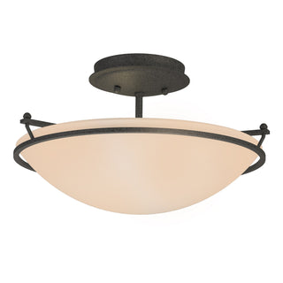 Hubbardton Forge - 124302-SKT-20-SS0047 - Plain Small Semi-Flush - Simple Lines - Natural Iron