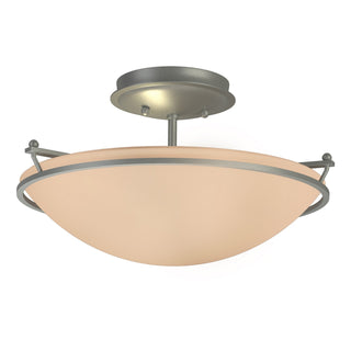 Hubbardton Forge - 124302-SKT-82-SS0047 - Plain Small Semi-Flush - Simple Lines - Vintage Platinum