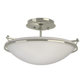 Hubbardton Forge - 124302-SKT-85-GG0047 - Plain Small Semi-Flush - Simple Lines - Sterling