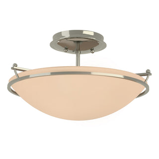 Hubbardton Forge - 124302-SKT-85-SS0047 - Plain Small Semi-Flush - Simple Lines - Sterling