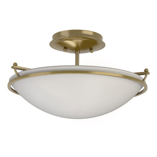 Hubbardton Forge - 124302-SKT-86-GG0047 - Plain Small Semi-Flush - Simple Lines - Modern Brass