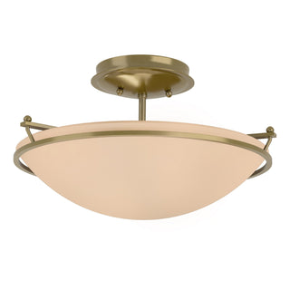 Hubbardton Forge - 124302-SKT-86-SS0047 - Plain Small Semi-Flush - Simple Lines - Modern Brass