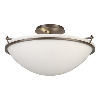 Hubbardton Forge - 124304-SKT-05-GG0053 - Plain Large Semi-Flush - Simple Lines - Bronze