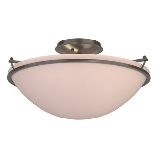 Hubbardton Forge - 124304-SKT-07-SS0053 - Plain Large Semi-Flush - Simple Lines - Dark Smoke
