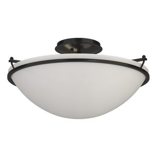 Hubbardton Forge - 124304-SKT-10-GG0053 - Plain Large Semi-Flush - Simple Lines - Black