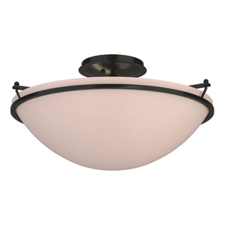 Hubbardton Forge - 124304-SKT-10-SS0053 - Plain Large Semi-Flush - Simple Lines - Black