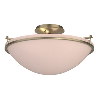 Hubbardton Forge - 124304-SKT-84-SS0053 - Plain Large Semi-Flush - Simple Lines - Soft Gold