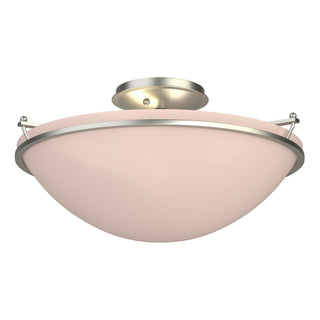 Hubbardton Forge - 124304-SKT-85-SS0053 - Plain Large Semi-Flush - Simple Lines - Sterling