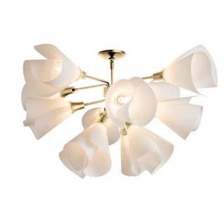 Hubbardton Forge - 124362-SKT-86-SH1987 - Mobius 12-Light Semi-Flush - Mobius - Modern Brass