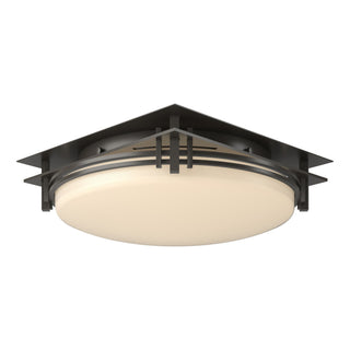 Hubbardton Forge - 124394-SKT-07-GG0097 - Banded Semi-Flush - Banded - Dark Smoke