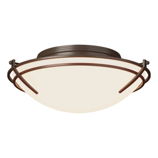 Hubbardton Forge - 124402-SKT-05-GG0098 - Presidio Tryne Flush Mount - Tryne - Bronze