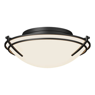 Hubbardton Forge - 124402-SKT-10-GG0098 - Presidio Tryne Flush Mount - Tryne - Black