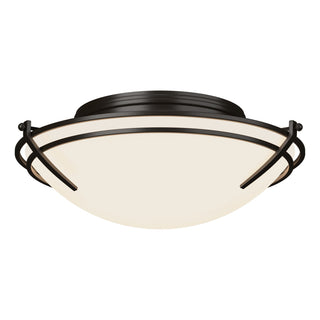 Hubbardton Forge - 124402-SKT-14-GG0098 - Presidio Tryne Flush Mount - Tryne - Oil Rubbed Bronze