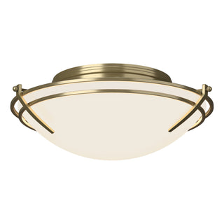 Hubbardton Forge - 124402-SKT-86-GG0098 - Presidio Tryne Flush Mount - Tryne - Modern Brass