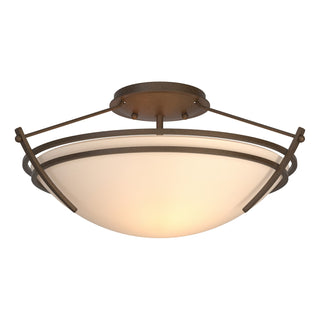 Hubbardton Forge - 124412-SKT-05-GG0047 - Presidio Tryne Small Semi-Flush - Tryne - Bronze