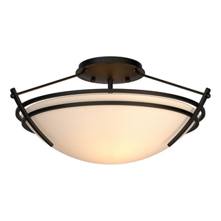Hubbardton Forge - 124412-SKT-10-GG0047 - Presidio Tryne Small Semi-Flush - Tryne - Black