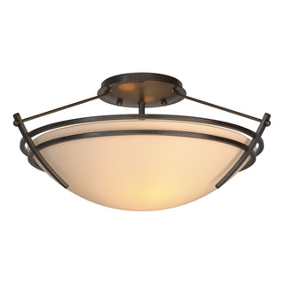 Hubbardton Forge - 124412-SKT-14-SS0047 - Presidio Tryne Small Semi-Flush - Tryne - Oil Rubbed Bronze