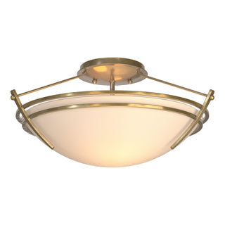Hubbardton Forge - 124412-SKT-86-GG0047 - Presidio Tryne Small Semi-Flush - Tryne - Modern Brass