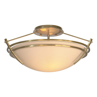 Hubbardton Forge - 124412-SKT-86-SS0047 - Presidio Tryne Small Semi-Flush - Tryne - Modern Brass