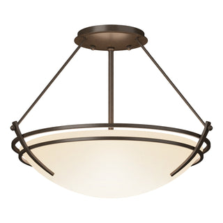Hubbardton Forge - 124422-SKT-05-GG0047 - Presidio Tryne Semi-Flush - Tryne - Bronze