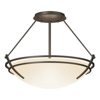Hubbardton Forge - 124422-SKT-07-GG0047 - Presidio Tryne Semi-Flush - Tryne - Dark Smoke