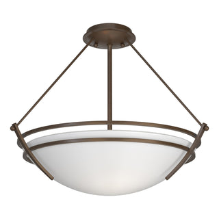 Hubbardton Forge - 124432-SKT-05-GG0020 - Presidio Tryne Semi-Flush - Tryne - Bronze
