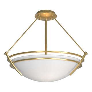 Hubbardton Forge - 124432-SKT-86-GG0020 - Presidio Tryne Semi-Flush - Tryne - Modern Brass