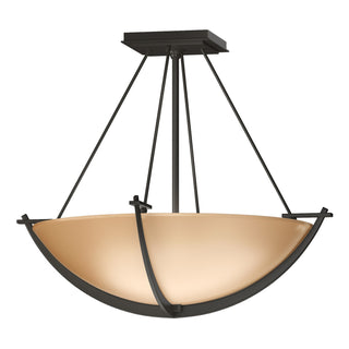 Hubbardton Forge - 124555-SKT-07-SS0020 - Compass Small Semi-Flush - Compass - Dark Smoke